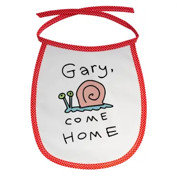 Gary come home, Σαλιάρα μωρού αλέκιαστη με κορδόνι Κόκκινη