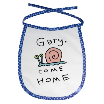 Gary come home, Σαλιάρα μωρού αλέκιαστη με κορδόνι Μπλε