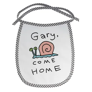 Gary come home, Σαλιάρα μωρού αλέκιαστη με κορδόνι Μαύρη