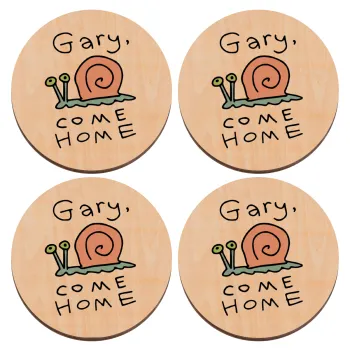 Gary come home, ΣΕΤ x4 Σουβέρ ξύλινα στρογγυλά plywood (9cm)