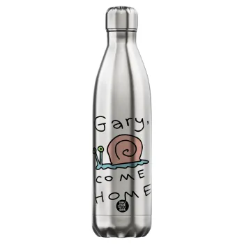 Gary come home, Μεταλλικό παγούρι θερμός Inox (Stainless steel), διπλού τοιχώματος, 750ml