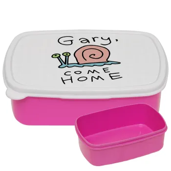 Gary come home, ΡΟΖ παιδικό δοχείο φαγητού (lunchbox) πλαστικό (BPA-FREE) Lunch Βox M18 x Π13 x Υ6cm