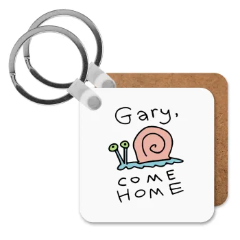 Gary come home, Μπρελόκ Ξύλινο τετράγωνο MDF