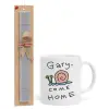 Easter Set, Ceramic Cup (330ml) & Easter aromatic flat candle (30cm) (GRAY)