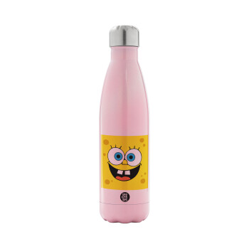 BOB, Metal mug thermos Pink Iridiscent (Stainless steel), double wall, 500ml