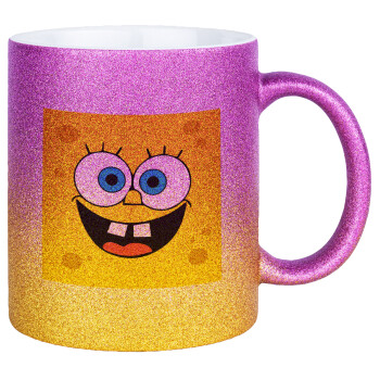 BOB, Κούπα Χρυσή/Ροζ Glitter, κεραμική, 330ml