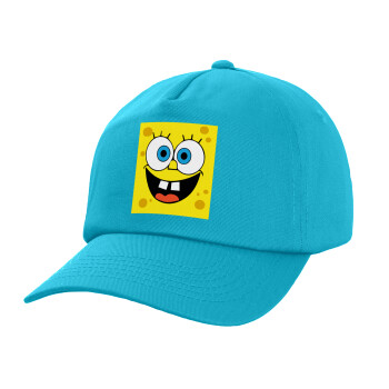 BOB, Children's Baseball Cap, 100% Cotton Twill, Blue (COTTON, CHILDREN, UNISEX, ONE SIZE)