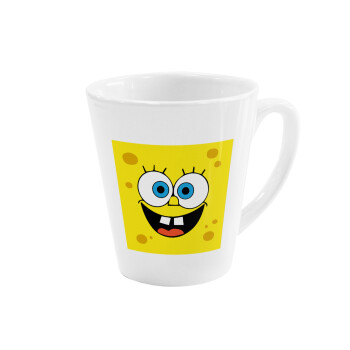 BOB, Κούπα κωνική Latte Λευκή, κεραμική, 300ml