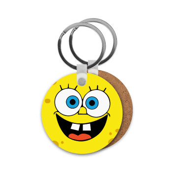 Μπομπ, Μπρελόκ Ξύλινο στρογγυλό MDF Φ5cm