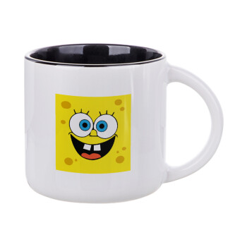 BOB, Κούπα κεραμική 400ml Λευκή/Μαύρη