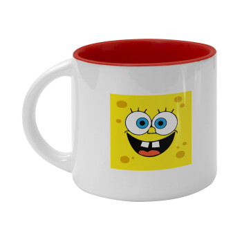 BOB, Κούπα κεραμική 400ml Λευκή/Κόκκινη