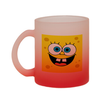 BOB, Κούπα γυάλινη δίχρωμη με βάση το κόκκινο ματ, 330ml