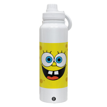 BOB, 1L Stainless Steel Thermal Bottle with Phone Holder & Double Wall Insulation