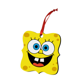 Μπομπ, Στολίδι Χριστουγεννιάτικο στολίδι polygon ξύλινο 7.5cm