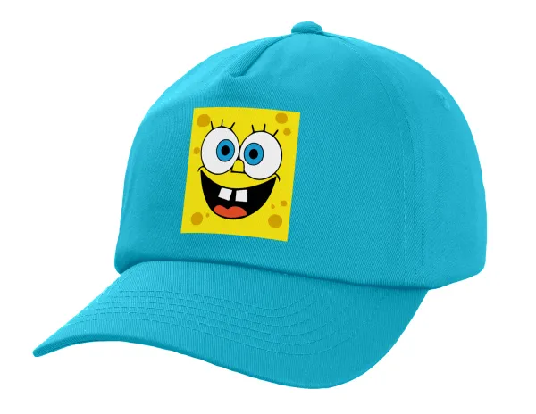 BOB — Adult Baseball Cap, 100% Cotton, Blue (COTTON, ADULT, UNISEX, ONE SIZE)