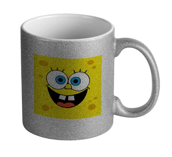 BOB — Silver glitter mug that sparkles, ceramic, 330ml