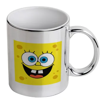 BOB, Mug ceramic, silver mirror, 330ml