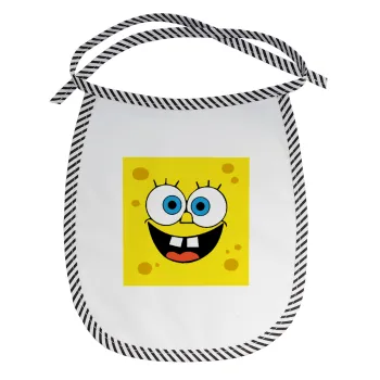 BOB, Σαλιάρα μωρού αλέκιαστη με κορδόνι Μαύρη