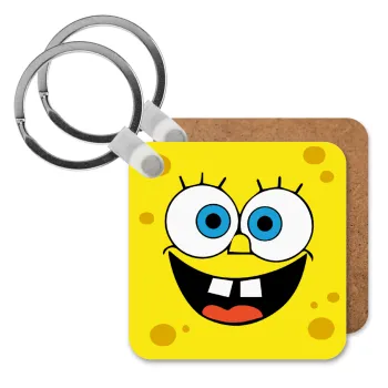 Μπομπ, Μπρελόκ Ξύλινο τετράγωνο MDF