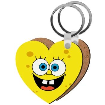 Μπομπ, Μπρελόκ Ξύλινο καρδιά MDF