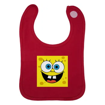 Μπομπ, Σαλιάρα με Σκρατς Κόκκινη 100% Organic Cotton (0-18 months)