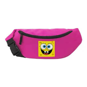 Μπομπ, Unisex τσαντάκι μέσης (μπανάνα) χρώματος ΡΟΖ με 2 τσέπες