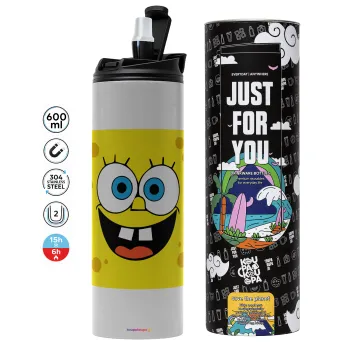 Μπομπ, Tumbler ποτήρι θερμό ΓΚΡΙ από ανοξείδωτο ατσάλι 600ml