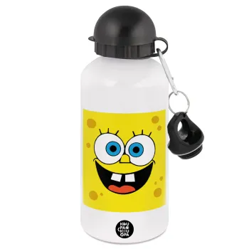 BOB, Metal water bottle, White, aluminum 500ml