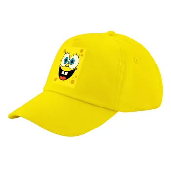 BOB, Child's Baseball Cap, 100% Cotton Twill, Yellow (COTTON, CHILD, UNISEX, ONE SIZE)