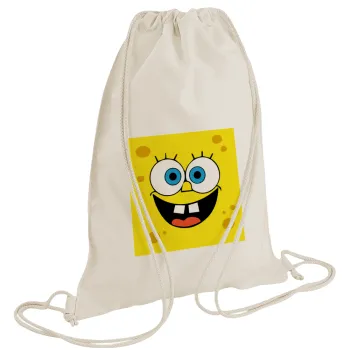 Μπομπ, Τσάντα πλάτης πουγκί GYMBAG natural (28x40cm)