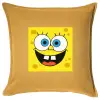 Μαξιλάρι καναπέ Κίτρινο 100% βαμβάκι, περιέχεται το γέμισμα (50x50cm)