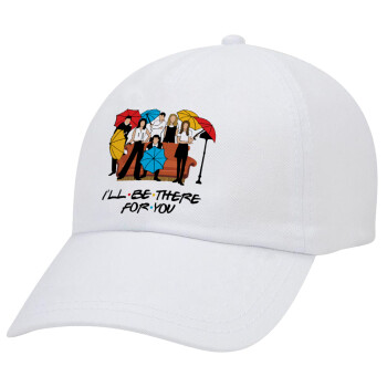 Friends cover, Καπέλο Baseball Λευκό (5-φύλλο, unisex)