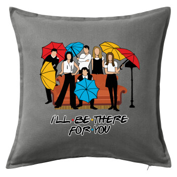 Friends cover, Sofa cushion Grey 50x50cm includes filling