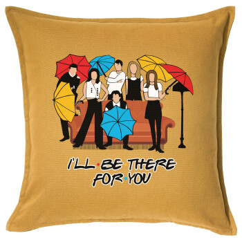 Friends cover, Sofa cushion YELLOW 50x50cm includes filling