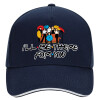 DRILL Adult Ultimate Hat BLUE/WHITE, (100% COTTON, ADULT, UNISEX, ONE SIZE)