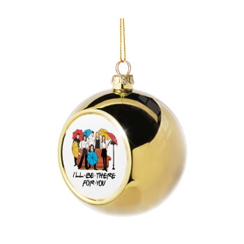 Friends cover, Χριστουγεννιάτικη μπάλα δένδρου Χρυσή 8cm