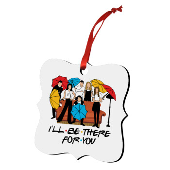 Friends cover, Christmas ornament polygon wooden 7.5cm