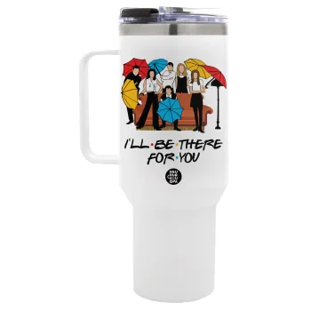 Friends cover, Mega Tumbler με καπάκι, διπλού τοιχώματος (θερμό) 1,2L