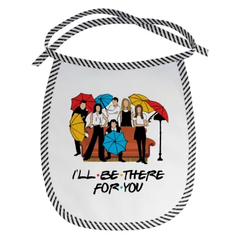 Friends cover, Σαλιάρα μωρού αλέκιαστη με κορδόνι Μαύρη