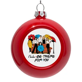 Friends cover, Red Christmas tree ornament bauble 8cm