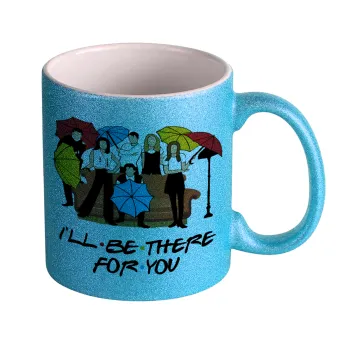 Friends cover, Κούπα Σιέλ Glitter που γυαλίζει, κεραμική, 330ml