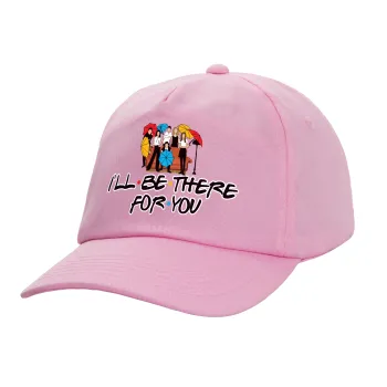 Friends cover, Casual children's baseball cap, 100% Cotton Twill, PINK (COTTON, CHILDREN'S, ONE SIZE)
