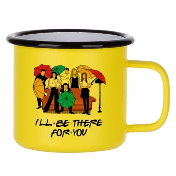Friends cover, Metallic enamel MATT Yellow cup 360ml