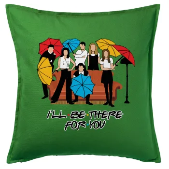 Friends cover, Sofa cushion Green 50x50cm includes filling