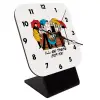 Quartz Wooden table clock with hands (10cm)