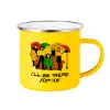 Yellow Enamel Metallic Cup 360ml