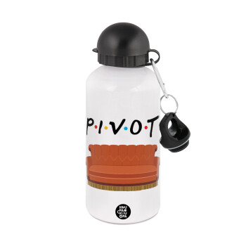 Friends Pivot, Μεταλλικό παγούρι νερού, Λευκό, αλουμινίου 500ml