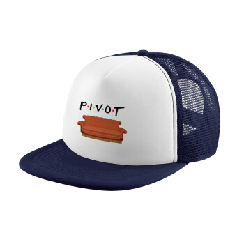 Friends Pivot, Καπέλο παιδικό Soft Trucker με Δίχτυ Dark Blue/White 