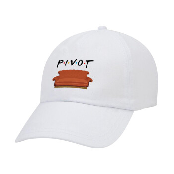 Friends Pivot, Καπέλο Baseball Λευκό (5-φύλλο, unisex)