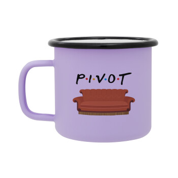 Friends Pivot, Κούπα Μεταλλική εμαγιέ ΜΑΤ Light Pastel Purple 360ml
